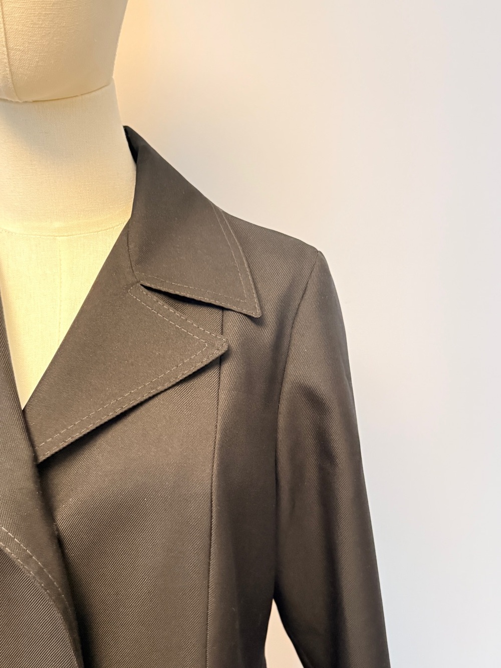 ⚜️ ARCHIVAL Niccolini "Any Weather" Noir Trench | Tailored Satin-Lined Overcoat